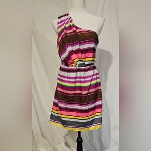 *EUC* Lily Rose Multicolor One Shoulder Cocktail Dress